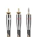 SKW Audiophile 3.5mm to Dual RCA Y Cable 16.4ft/5m, 1/8" TRS to 2RCA Cable