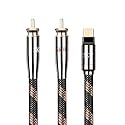 SKW USB C to 2 RCA Audio Cable Audiophile Type C to 2RCA Male Jack Plug Y Adapter Cord Compatible with iPad Pro, MacBook, Samsung, Pixel 7 Pro 6.5ft/2M