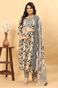 sky fab Printed Kurta TrouserPant Dupatta