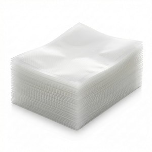 vacuum pouches 14cm x 20cm pack of 25 one side dotted embossed bpa free microwaveable transparent food storage vacuum sealer bags for food 90 micron thickness capacity approx 250gm