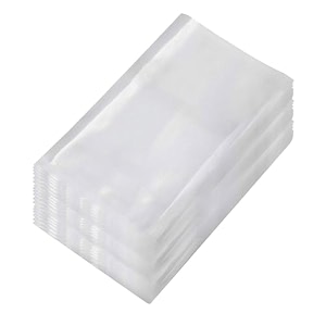 vacuum pouches 14cm x 20cm pack of 100 one side dotted embossed bpa free microwaveable transparent food storage vacuum sealer bags for food 90 micron thickness capacity approx 250gm