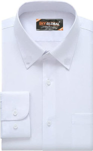 Sky Global Men Solid Casual White Shirt