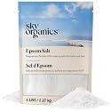 Sky Organics Epsom Salt Bath Soak 5 lbs, Magnesium Sulfate USP, Unscented
