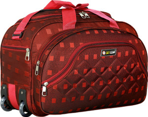 sky script 65l unisex polyester travel suitcase bags with 2 wheels expandable  check-in suitcase 2 wheels - 21 inch