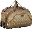 Sky Script Small Check-in Suitcase (4 inch) 2 Wheels - 65L Unisex Polyester Travel Suitcase Bags With 2 Wheels. - Brown