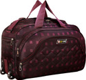 Sky Script Small Check-in Suitcase (4 inch) 2 Wheels - 65L Unisex Polyester Travel Suitcase Bags With 2 Wheels. - Purple