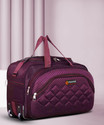 SKY SIXT4 75 L Strolley Duffel Bag - 22 Inch TRAVEL - Purple - Large Capacity