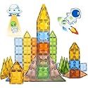 Sky Tech® Diamond Shaped Magnetic Tiles Blocks, Magic Magnetic Building Blocks for Kids, Preschool Learning Sensory Montessori Constructing &amp; Creative Learning Educational Toy (28 Pcs GELTILES)