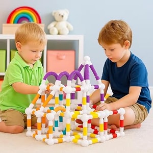 sky tech flexible magnetic sticks building blocks for kids toys for girls toys for boys age 3 year educational stem learning magnet stick with balls game set 25 pcs