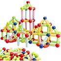 Sky Tech® Magnetic Sticks Building Blocks for Kids Toys for Girls | Magnetic Toys for Boys Age 3+Year 4 5 6 7 8 10 12 14 Old Educational Stem Learning Magnet Stick with Balls Game (64 pcs)