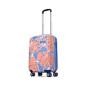 Skybags Lush Printed Cabin Size Hard Case Trolley Bag, Pink-Blue
