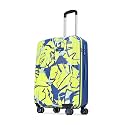 Skybags Lush Printed Medium Size Hard Case Trolley Bag, Pink-Blue