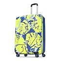 Skybags Lush Printed Large Size Hard Case Trolley Bag, Lime-Blue