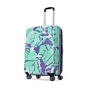 Skybags Lush Printed Medium Size Hard Case Trolley Bag, Green-Blue