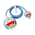 SKYCELL Charger Case Cover with Full Cable Protector 3D Cute Pattern Compatible for iPhone Charger Only 18W &amp; 20W iPhone 16,iPhone 13,iPhone 15,iPhone 14 (Blue, Doraemon,Doremon)