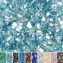 Skyflame Aqua Blue Fire Pit Glass for Propane Gas Fireplace, 10LB