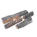 Skyflame Small Gas Fireplace Logs - 4 Pcs Ceramic Wood Logs