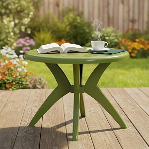 skyglamour supreme marina table  4 seater plastic table for dining home garden cafe indoor and outdoor usecolormehandi green pack of 1