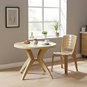 SkyGlamour Supreme Marina Round Plastic Dining Table| 4 Seater Plastic Dining Table for Home, Garden, Cafe, Indoor/Outdoor Use (Color:Marble Beige)