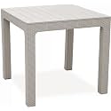 SkyGlamour Supreme Summit 4 Seater Square Plastic Dining Table Home, Office, Garden | Indoor/Outdoor Use | Color: Dark Beige