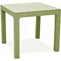 SkyGlamour Supreme Summit Plastic Square Dining Table for Garden, Restaurant, Office and Home (Color: Mehandi Green,Pack of 1)