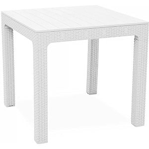 skyglamour supreme summit plastic table4 seater plastic square table for home office garden indooroutdoor usecolor white