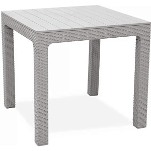 skyglamour supreme supreme summit table  4 seater plastic sqaure dining table for home office garden indooroutdoor usecolor champagne