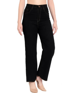 skyglory wide leg women black jeans
