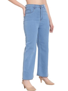 skyglory wide leg women light blue jeans