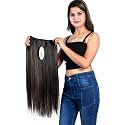 SkyHair 5 Clips based Straight PREMIUM Matte Hair Extensions | Instant Volume and Length Clip In Volumizer for Women and Girls | Hair Length: 26 Inches |, BROWN with GOLDEN HIGHLIGHTS