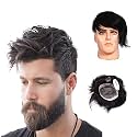 SkyHair USA Super Mono Hair Patch for Men – 100% Natural Human Hair Wig with PU Border | Lightweight AAA Grade Toupee, Silky Smooth Finish (Natural Black, 9x7)
