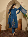 Skylee Embroidered Kurta TrouserPant Dupatta Set