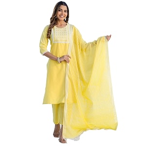 SKYLEE Rayon Chikankari Embroidery Anarkali Kurta Set