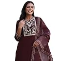SKYLEE Rayon Chikankari Embroidery Anarkali Kurta Set