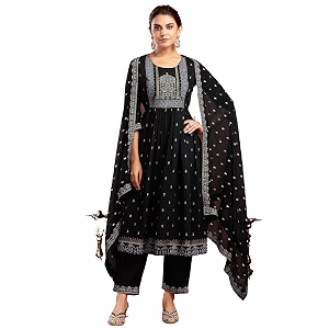SKYLEE Womens Printed Gota Lace Cotton