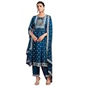 SKYLEE Women39s Printed amp Gota Lace Cotton
