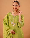 Skylee Women Chanderi Kurta Pant Dupatta Set