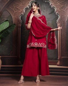 Skylee Women Kurta Sharara Dupatta Set
