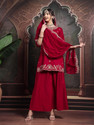 Skylee Women Kurta Sharara Dupatta Set