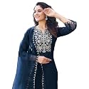 SKYLEE Silk Blend Embroidery Straight Kurta Set