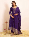 Skylee Women Silk Blend Kurta Pant Dupatta