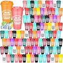 Skylety 100 Pcs Thank You Gifts Tumblers,16 Oz Plastic Cups, Classic Colors