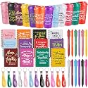 Skylety 12 Set/48 Pcs Team Appreciation Gifts Bulk Team Thank You Gift Set 16 oz Coffee Cups Thank You Mini Spiral Notebooks Pens Keychains for Staff Teacher(Classic Color)