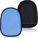 Skylety 2 Pieces Sand Mitt for Beach Sand Off Mitt Soft and Skin Friendly Cotton Towel Help Parents Clean from Children's Skin Brush Pack for Surf, Ocean and Lakeside Recreation(Blue)