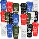 Skylety 20 Pack Christian Gifts Bulk 16oz Bible Verse Tumbler with Lids