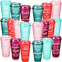 Skylety 20 Pack Christian Gifts Bulk 16oz Bible Verse Tumbler with Lids