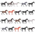 Skylety Small Toy Horse Plastic Race Horses Figurine Bulk Party Favor