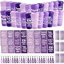 Skylety 24 Set/96 Pcs Team Appreciation Gift Set Inspirational Employee Appreciation Gift Bulk 16 oz Coffee Cups with Team Notebook Pen Keychains for Staff Teacher (Purple Color)