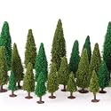 Skylety 35 Pcs Miniature Model Trees,Green,Tree