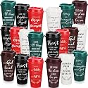 Skylety 60 Pack Christian Gifts Bulk 16oz Bible Verse Tumbler with Lids